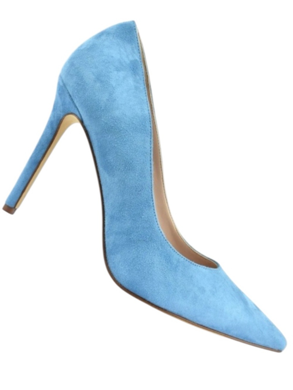Nine West Tatiana Pointy Toe Suede Pumps heels pastel Sky Blue 5 NWOT